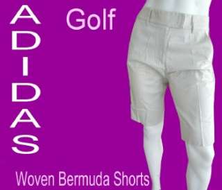 60 ADIDAS Ladies Woven Ecru GOLF Bermuda Shorts SIZE 4  