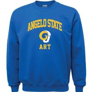 Angelo State Rams Royal Blue Youth Art Arch Crewneck Sweatshirt 