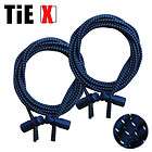 Pairs No Tie Navy Dotted Bungee Elastic Shoe Laces with LOCK L1 L1dd