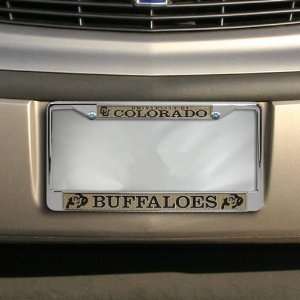  NCAA Colorado Buffaloes Chrome License Plate Frame 