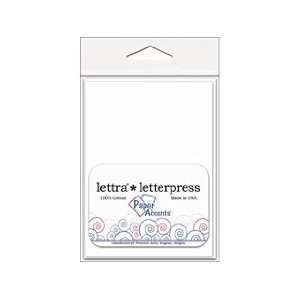  Paper Accents Letterpress Lettra Card & Envelope Flat 3.5x 