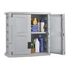   Door Wall Cabinet Outdoor Porch/Patio/Garage Storage 2 Shelves  