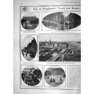   1908 SCANDINAVIA GOTHA CANAL RATTVIK STOCKHOLM LEKSAND