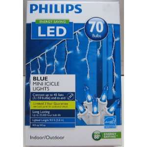  Philips Energy Saving LED Blue Mini Icicle Lights