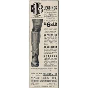   Cross Company Leather Leggings   Original Print Ad