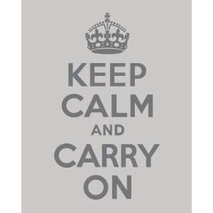  Keep Calm And Carry On, archival print (light gray)