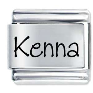  Name Kenna Gift Laser Italian Charm Pugster Jewelry