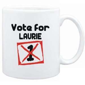  Mug White  Vote for Laurie  Female Names Sports 