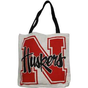  NCAA Nebraska Cornhuskers Natural Woven Tote Bag Sports 