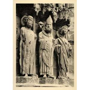  1937 King Clovis Saint Remigius Angel Sculpture Reims 