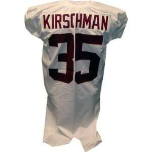 Charlie Kirschman #35 Alabama 2007 08 Game Used White Jersey w/ SEC 