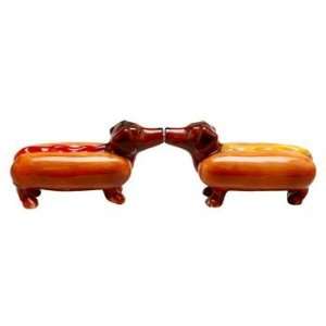  Kissing Hot Dogs Magnetic Salt and Pepper Shakers