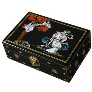   Gold Jewelry Box With Mirror  Goddess & Phoenix Design