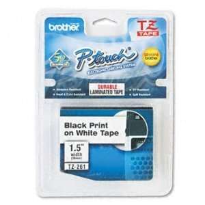  BROTHER TZ Tape Cartridge for P Touch Labeler, 1 1/2w 