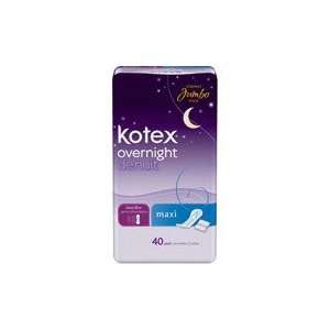  Kotex Overnight Heavy Flow Maxi Pads, 40ct Health 