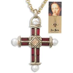  Ave Maria Collection Gem Stone Cross Pendant Everything 