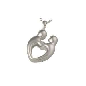 Together Forever Two Chamber Heart Cremation Jewelry Sterling Silver