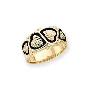   color Blk Hills Gold Mens Wed. Band Ring Sz 10   JewelryWeb Jewelry