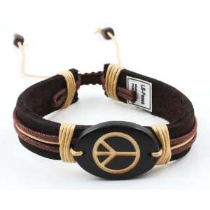  Trendy Celeb Genuine Leather Bracelet   PEACE Jewelry