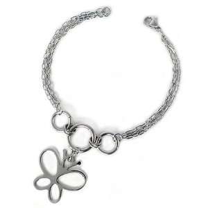   Ladies Charm Bracelet with Butterfly West Coast Jewelry Jewelry