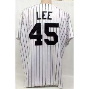  Carlos Lee Autographed Jersey   Psa dna   Autographed MLB 