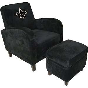  New Orleans Saints Den Chair With Ottoman Sports 