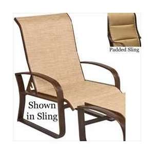  Martinique Padded Sling Adjustable Lounge Chair   Aluminum 