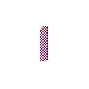    CHECKERED RED/WHITE/BLUE Swooper Feather Flag 