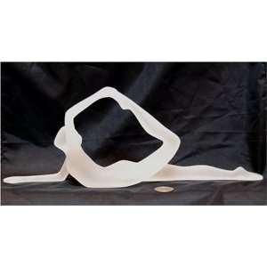 Yoga Positions Acrylic Glass Look Statue Figurine Frosted White Pose 1 