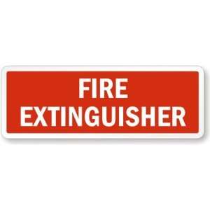  Fire Extinguisher Laminated Vinyl Label, 14 x 5 Office 