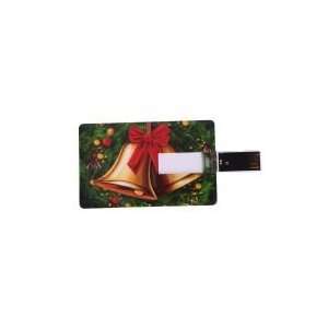    8GB Christmas Bell Pattern Credit Card USB Flash Drive Electronics