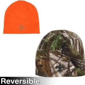   Saints Realtree Reversible Knit Hat One Size Fits All Sports