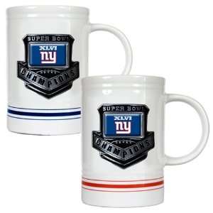 BSS   New York Giants NFL Super Bowl 46 Champ 2pc 15oz Varsity Ceramic 