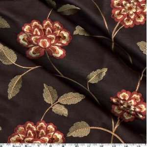  54 Wide Isabella Embroidered Shantung Black Fabric By 