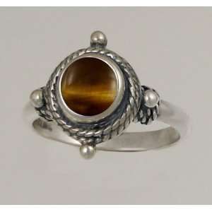   Sterling Silver Ring Featuring a Beautiful Tiger Eye Gemstone Jewelry