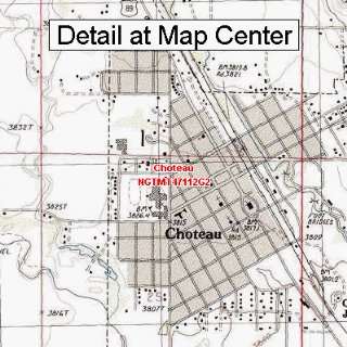 USGS Topographic Quadrangle Map   Choteau, Montana (Folded/Waterproof)