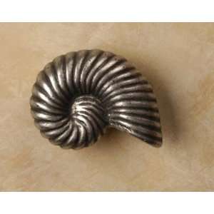 Nautilus Shell Pewter Cabinet Knob/Pull (CW Curve)