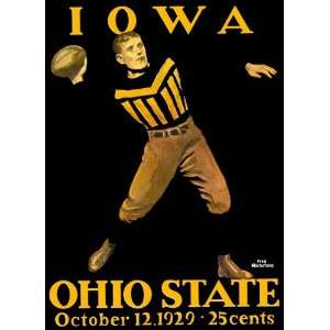   Program Cover Art   OHIO STATE (H) VS IOWA 1929 AT OHIO STATE Sports