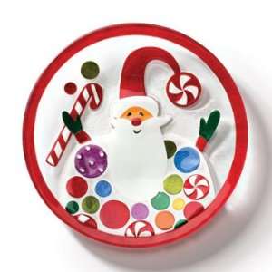  Silvestri Glass Fusion Candy Santa Plate