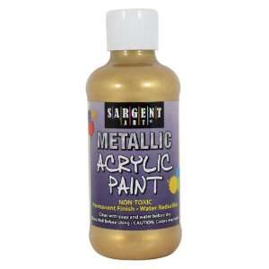   25 2381 8 Ounce Metallic Acrylic Paint, Gold Arts, Crafts & Sewing