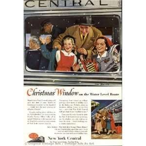    1953 New York Central Christmas Window Vintage Ad