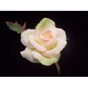  Small Blush Ivory Rose Hair Flower Clip 