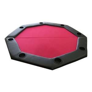 JP Commerce Padded Octagon Folding Poker Table Top in Red  