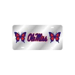  License Plate   OLE MISS BUTTERFLY