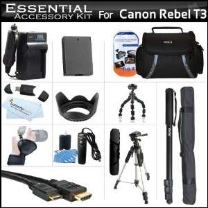  Essential Accessory Kit For Canon EOS Rebel T3 Digital SLR 
