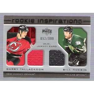   Barry Tallackson & Bill Guerin   Dual Game Used Jersey Card   # 892