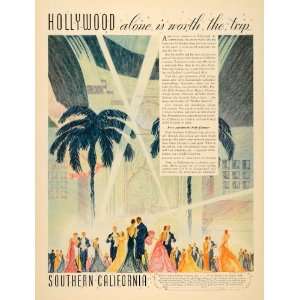  1935 Ad Southern California Los Angeles Tourism Freeman 