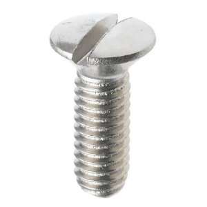 Stainless Steel 18 8 Machine Screw, Oval Head, Slotted Drive, M3 0.5 