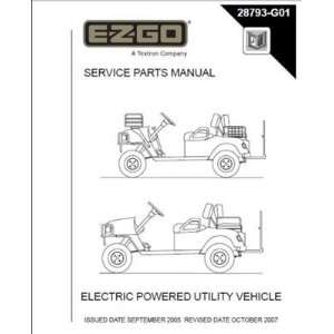  EZGO 28793G01 2005+ Service Parts Manual for E Z GO 