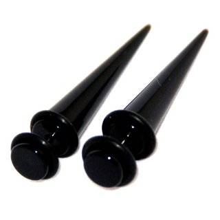 Fake Cheaters Illusion Tapers Expanders Stretchers Plugs (Color Black 